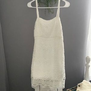 white lace dress